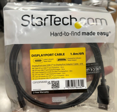 StarTech USB-C to DisplayPort Adapter Cable - 6ft