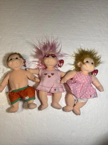 3 Beanie Kids Plush Buzz Collectible Vintage Tags Lot