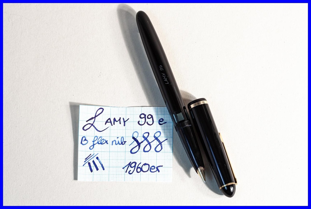 lamy 99 万年筆 ラミー 14k 585 LAMY 99 e Kolben-Füller in SCHWARZ & GOLD mit B / breite 585 14K