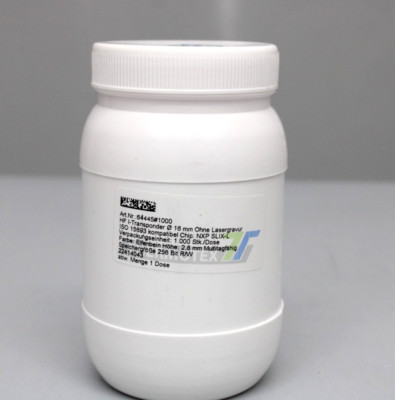 1000x THERMOTEX HF I-Transponder Ø 16 MM Ohne Lassegravur für NXP SLIX-L 2,8 mm
