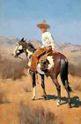 The Cowboy Oil painting Giclee Art Printed on canvas L3448