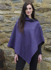 Mucros Weavers Violet Poncho-nwt