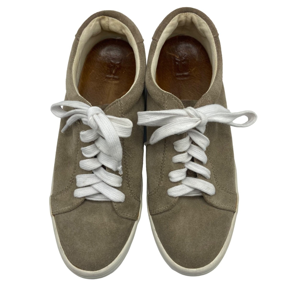 FRYE Ivy Low Lace Italian Leather Sneaker Women Size Tan