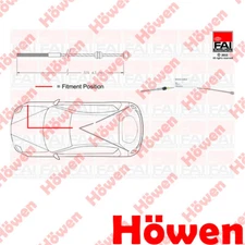 Fits Vauxhall Corsa 2000-2007 Hand Brake Cable Front Howen 9127187