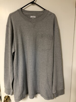 Duluth Trading Shirt Mens XL Long Sleeve Gray Thermal Tee Top W/ Pocket  EUC!