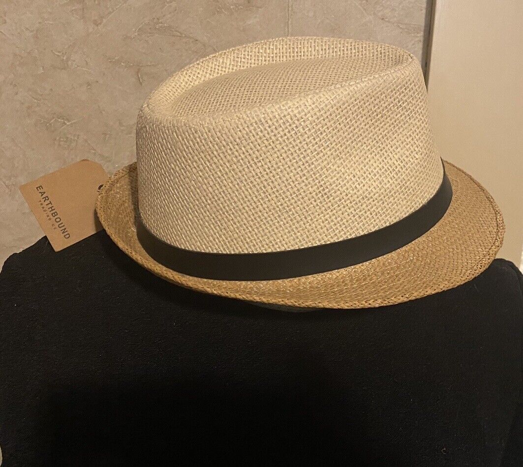 Women Summer Short Brim Straw Fedora Sun Hat Blac… - image 3