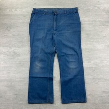 Vintage 70s Levi's Orange Tab Jeans Size 39x27 Blue Medium Wash Denim USA Made
