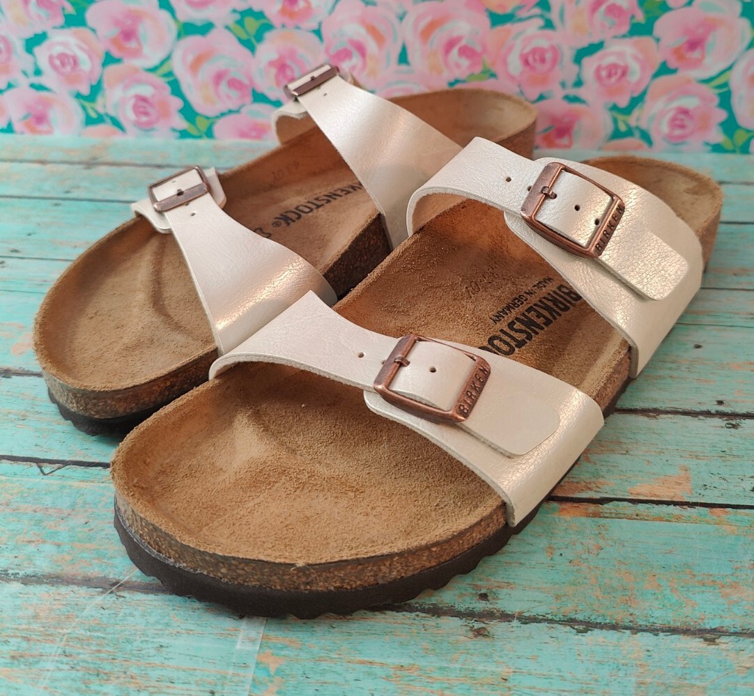 Birkenstock SYDNEY Graceful Pearl White Woman's Sandals EUR 40 US 9 Narrow  | eBay