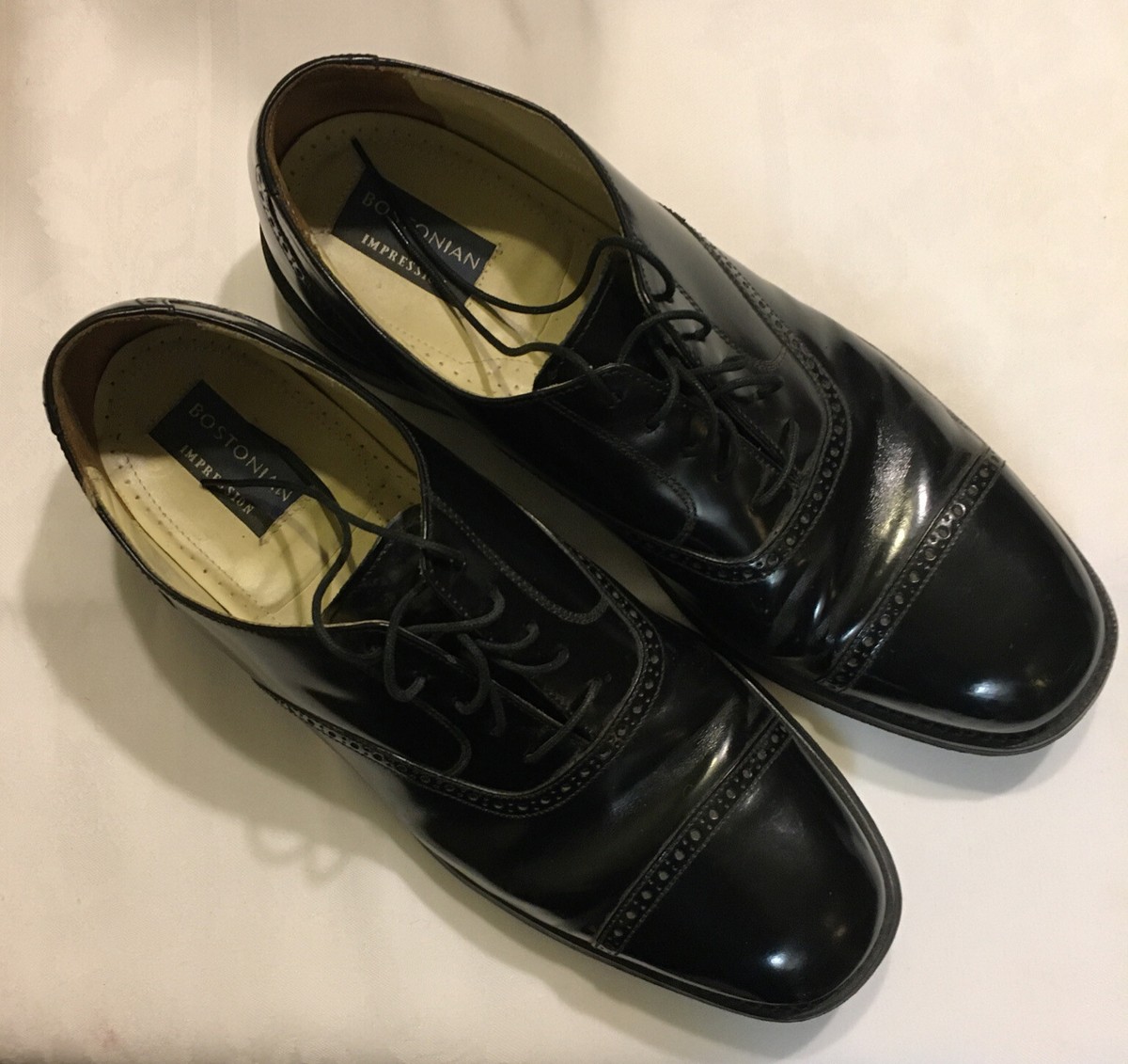 Bostonian Impression Mens Black Leather Cap Toe Bostonian Impression Mens Black Leather Cap Toe Oxford Dress  main image 4