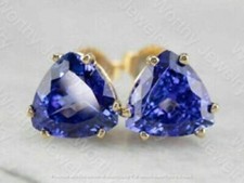 4.00 Ct Trillion Cut Blue Tanzanite Solitaire...
