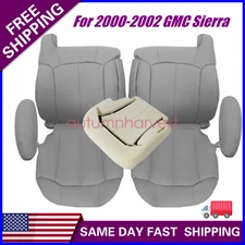 For 2000-2002 Chevy Suburban Front Leather Seat Cover & Foam Cushion Light Gray