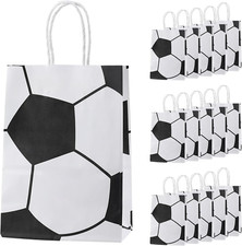 16PCS Soccer Gift Bags, Soccer Party Favor Paper Bags, Soccer Themed Party Gift