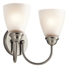 Kichler Lighting 45638NI Jolie Bathroom Light Brushed Nickel for  