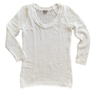 white open knit sweater