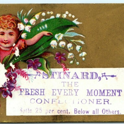 c1880s Syracuse NY A Stinard Confectioner Candy Shop Advertising Trade Card