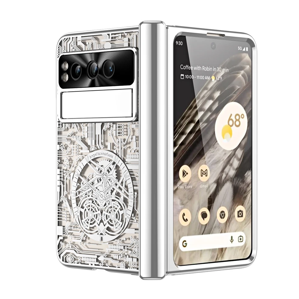 Case for Google Pixel Fold Mechanical Pattern Flip Case Protective Phone Cover - Image 2 of 4