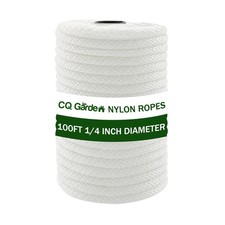 Nylon Rope 100FT X 1/4 Inch 6Mm , Durable Nylon Cord for Outdoor and Indoor Cra