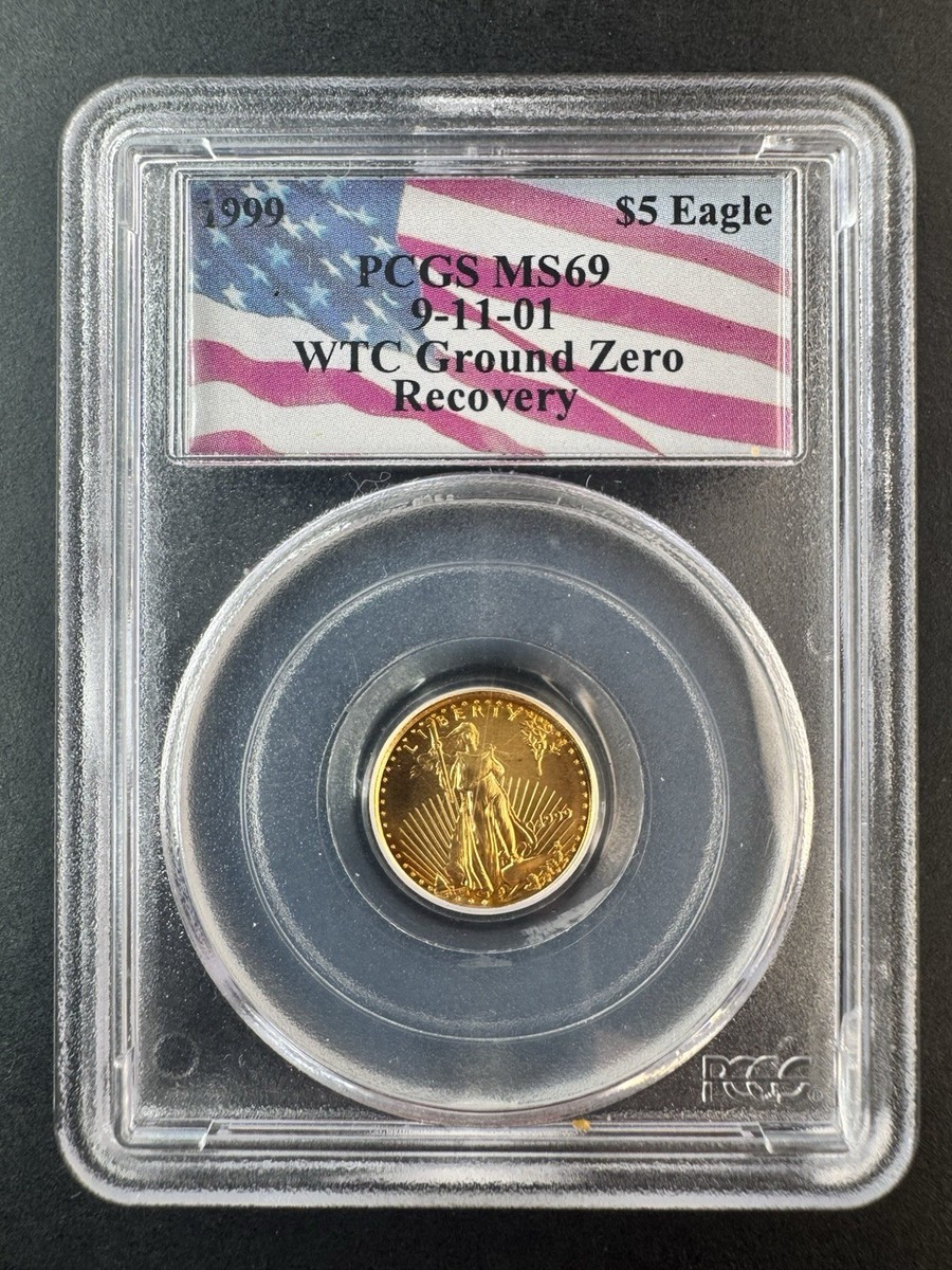 1999 $5 American Gold Eagle WTC Recovery PCGS MS69 1/10 Oz Coin | eBay