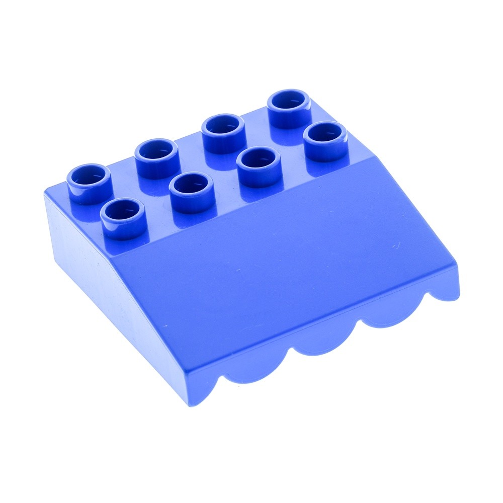 1X Lego Duplo Roof Brick Slanted 33° 4X4 Blue Awning 4112107 35132 31170