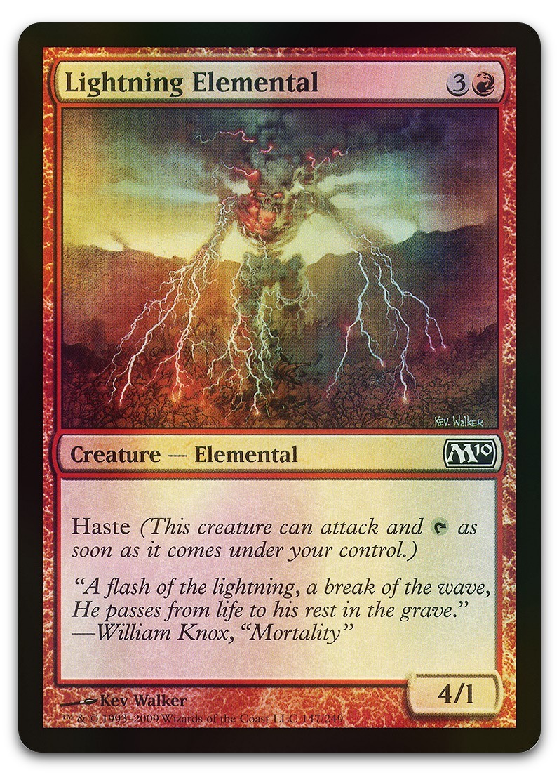 Lightning Elemental #147 (Foil) (NM) Magic 2010 M10 Magic MTG