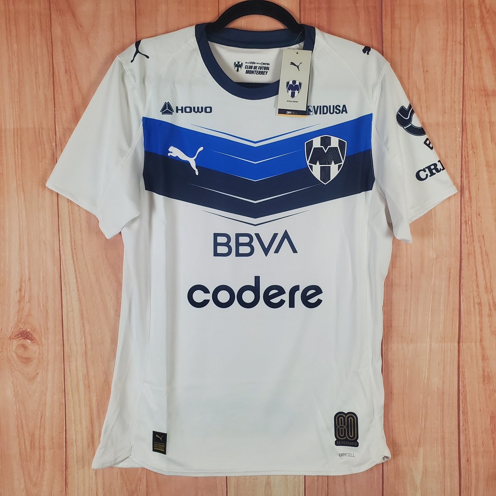 Puma CF Monterrey Rayados Soccer Jersey Sz M Medium White BBVA