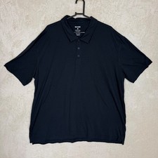 True Classic Mens 2XL Black Short Sleeve Polo Shirt Cotton Blend NEW