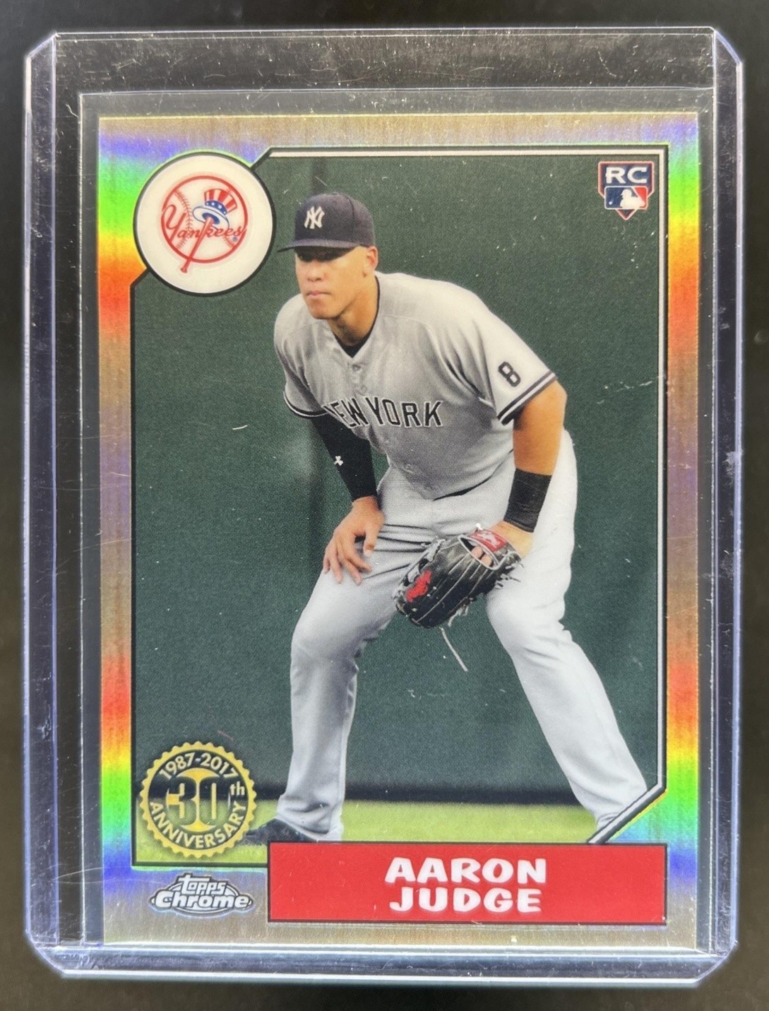 2017 Topps Chrome Aaron Judge 1987 RC Rookie #87T-8 Yankees