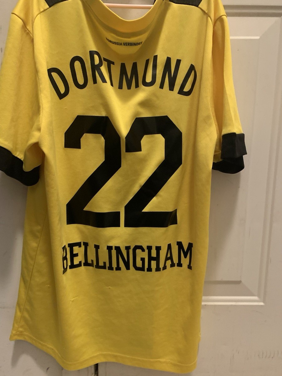 Borussia Dortmund Bellingham #22 Soccer Jersey Yellow Black Team