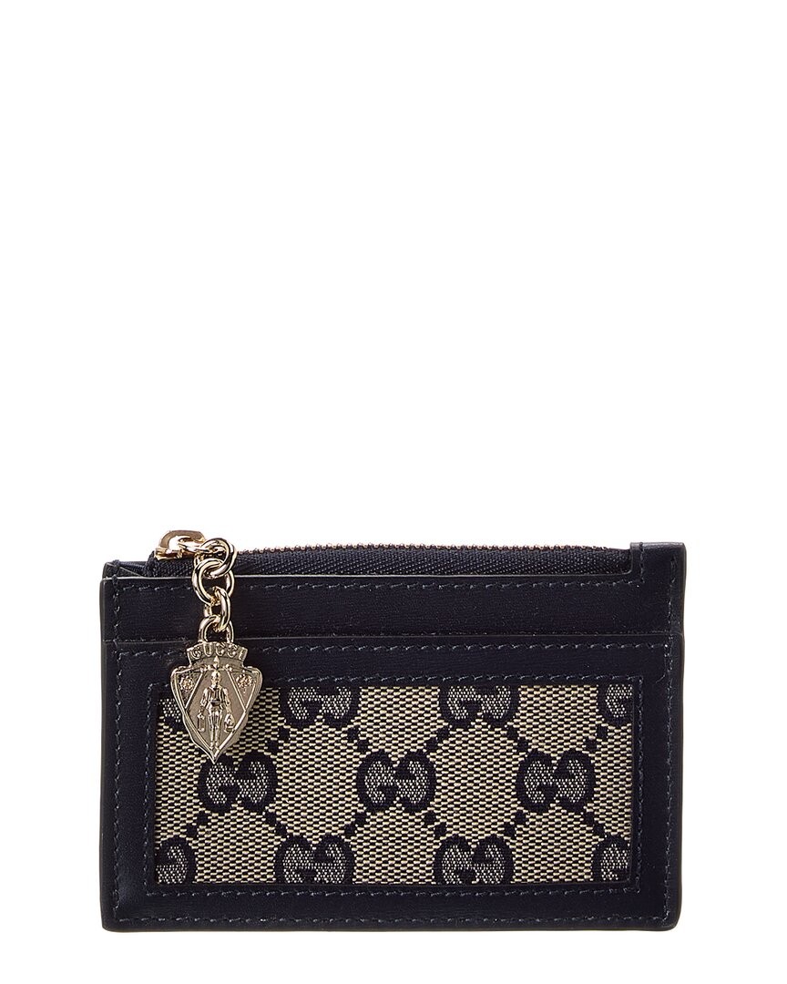 Gucci Luce Gg Canvas - Leather Card Case Womens Blue 70290₽
