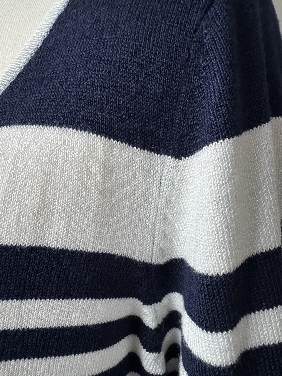 Women’s Summer Knit ~ Joseph A ~ Navy/Ivory stripe ~ XL ~ New With Tags