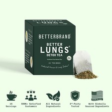 Herbal Lung Detox Tea Bags,Mullein Leaf  15 Tea Bags for Healthy Respirato