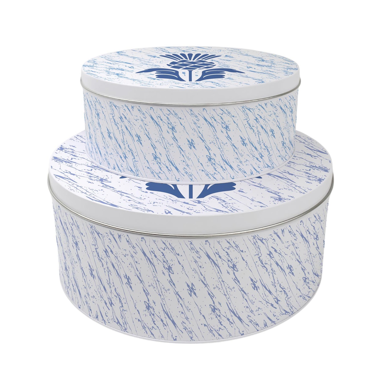 Scottish Thistle Cake Tins Set - Small Round Storage Containers for Baking