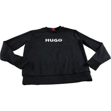 Image of Hugo Black Sweatshirt Women's Size M Casual Style Long Sleeve Pullover