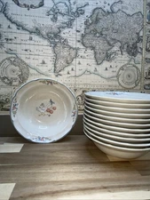 International China Stoneware Marmalade Goose Soup Bowls Japan 7”