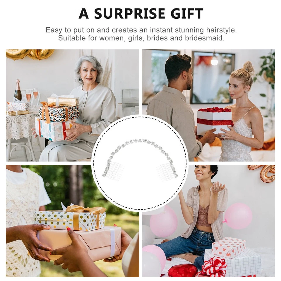  Pettini Di Cristallo Accessori Acconciature Sposa Acconciatura Matrimonio - Immagine 3 di 4