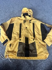 Obermeyer Vintage 90s Yellow Ski Coat, Pullover 1/4 zip, Men's size Small