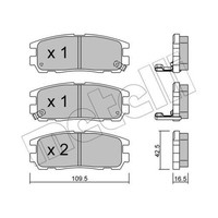Metelli BremsbeläGe Hinten FüR Opel Frontera A Monterey Isuzu Trooper III