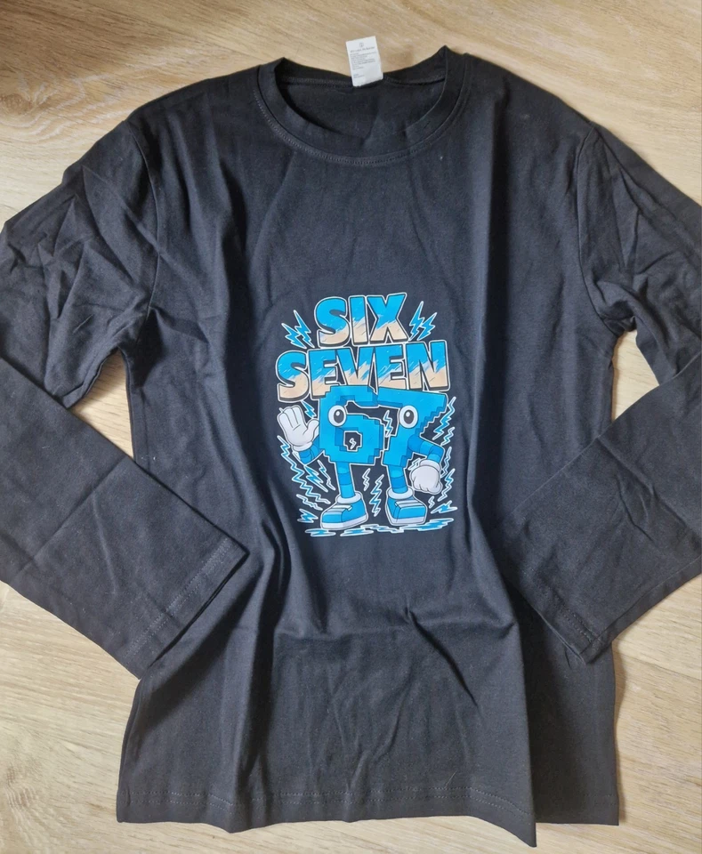 Cooles  langarm Shirt Schwarz  Gr.158 Six Seven NEU  - Bild 1 von 1