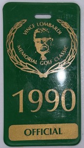 Green Bay Packers | Vince Lombardi Memorial Golf Classic 1990 | Official Pass