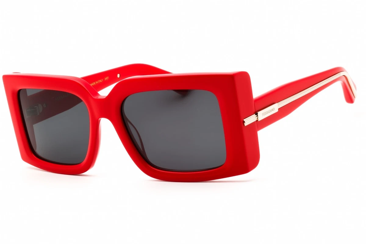 NWT Salvatore Ferragamo SF2039SE Transparent Red Cat Eye 53mm Sunglasses Ferragamo SF2039SE 1 - Black Sunglasses | LookerOnline main image 3