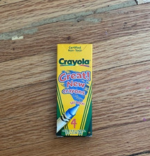 1999 Great New Crayons Crayola 4 Pack Sample Never Used Hard to Find Box 