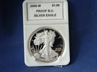2008w Proof US American Eagle Silver 1 Dollar 1 Troy Oz .999 fine US Mint Issue