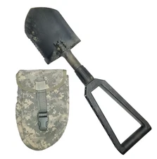 USGI Military GERBER E-TOOL ENTRENCHING TOOL SHOVEL w/ ACU DIGITAL COVER VGC