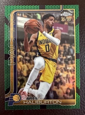2026 Topps Chrome Update Tyrese Haliburton Green NBA  /99 “THE HALIBAN”