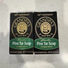 The Grandpa Soap Co. The Original Pine Tar Bar Soap  4.25 Oz 2 Bars