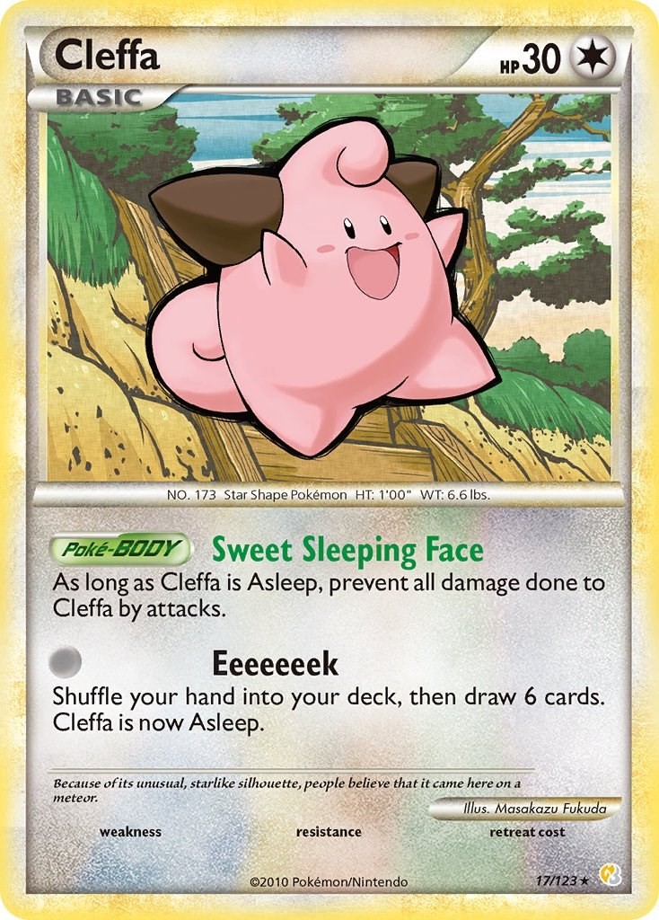 Cleffa 17/123 Rare HeartGold SoulSilver Pokemon LP