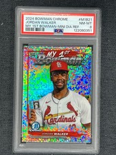 2024 Topps Bowman Chrome My 1st Mini Diamond #M1B-21 Jordan Walker 14/150 PSA 8
