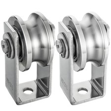 Stainless steel cable pulley wheel bearing inside two pack