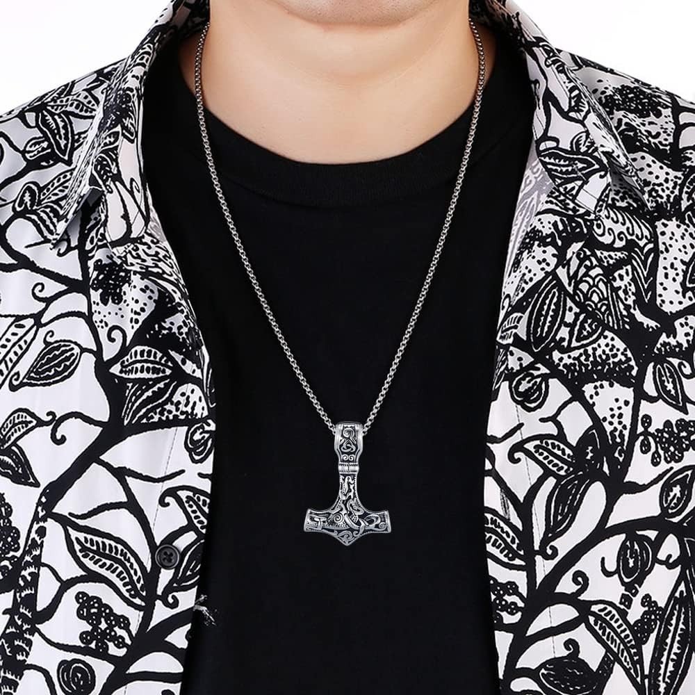Durevoli collane martello e ascia di Thor in argento sterling - stile vichingo retrò foto 5