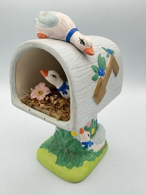 Vintage Goose Mailbox Music Box The Impossible Dream Taiwan 9  Country Decor